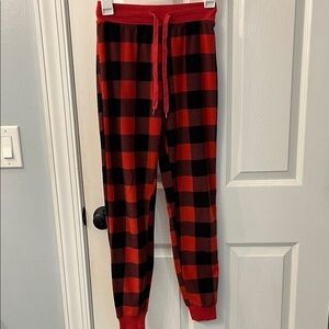Aeropostale Kids Red and Black Check Pajama Bottoms